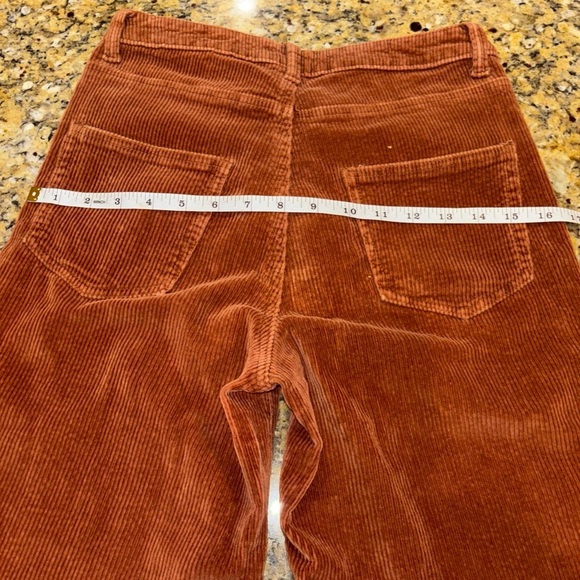 RAG POETS WOMENS SIZE 25 WAIST CROPPED CORDUROY PANTS RUST COLOR - Picture 16 of 16